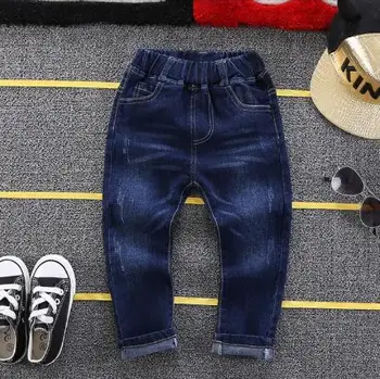 

Boys jeans dark simple and comfortable slim trousers children's jeans suitable for 2-6 years old