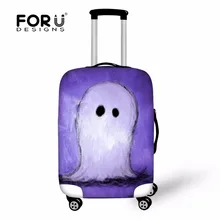 Forudesigns Хэллоуин Стиль эластичные Чемодан крышка призраки черепа утолщаются чемодан дождевик для 18 20 22 24 26 28 30 дюймов Чехол