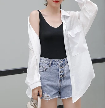 

Chiffon Women's Blouse Sunscreen Blusas Mujer De Moda 2019 White Blouse Summer Shirts And Blouses Casual Womens Tops Shirt