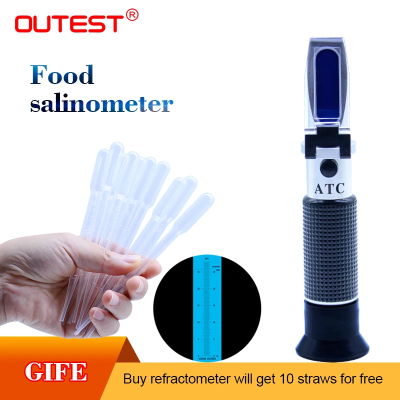 

Digital refractometer Food salinity meter Salinometer refractometer Salinity meter 0-28% auto refractor Salt content tester