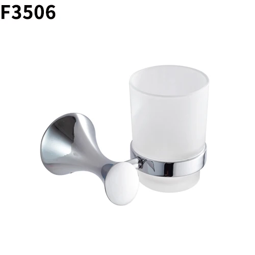 FRAP держатель для ванной комнаты из нержавеющей стали, держатель для одной чашки, современный стеклянный стакан, подставка из цинкового сплава для зубной щетки, полка для стаканов - Цвет: F3506