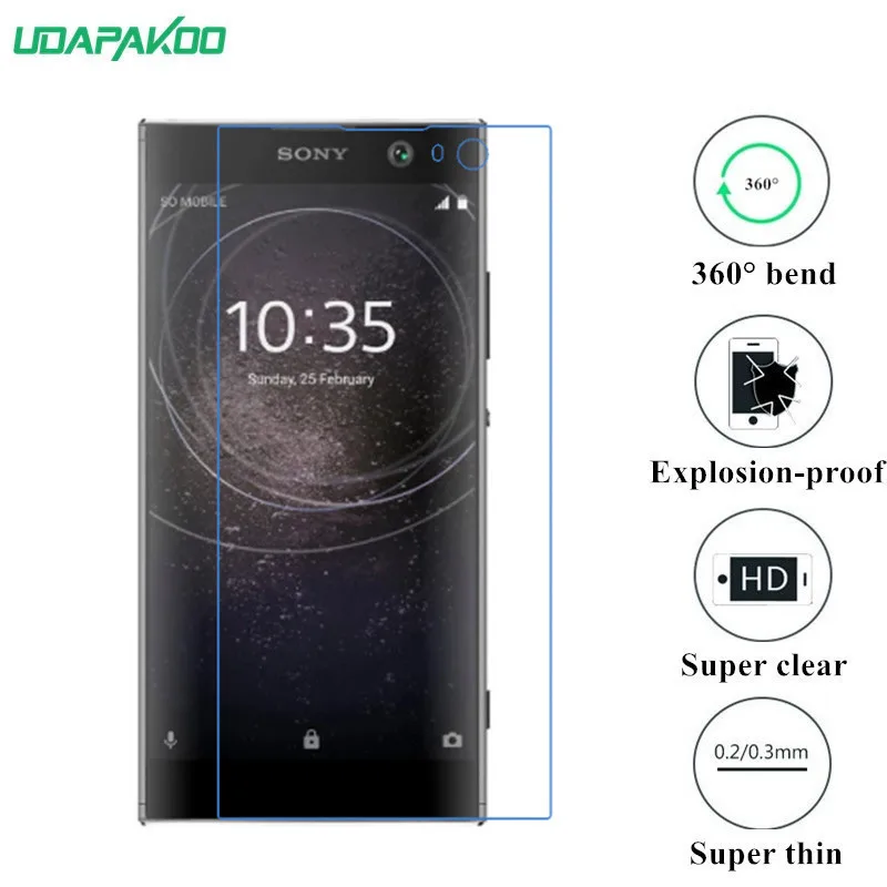 

udapakoo clear Tempered (soft glass) film for Sony Xperia XA2 XZ2 Compact Mini Nano Explosion-proof glass Screen Protector