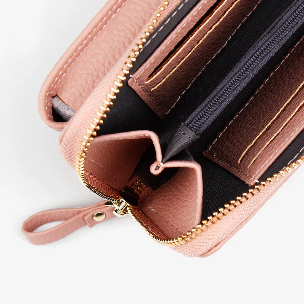 Crossbody Cell Phone Shoulder Bag Women Mini Messenger Bags Multifunctional Female Wristband Wallet Clutch Lady Leather Purse