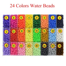 Лидер продаж, 1 комплект, 24 цвета, около 3000 шт., цветная, красочная, водная палочка, DIY волшебные шарики, шар, головоломка, смешанные цвета, игра, игрушка для детей, подарок из бисера