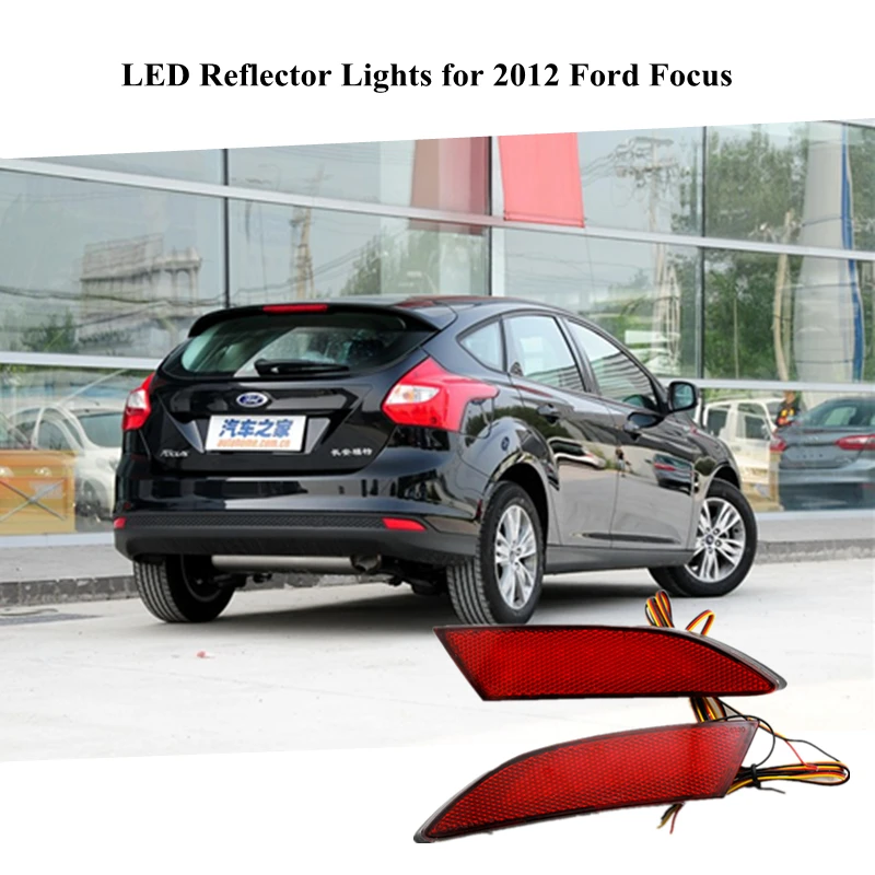 Для Ford Focus 3 2012 2013 автомобильные аксессуары светодиодный задний бампер отражатели светильник стояноПредупреждение ночной ходовой задний светильник s