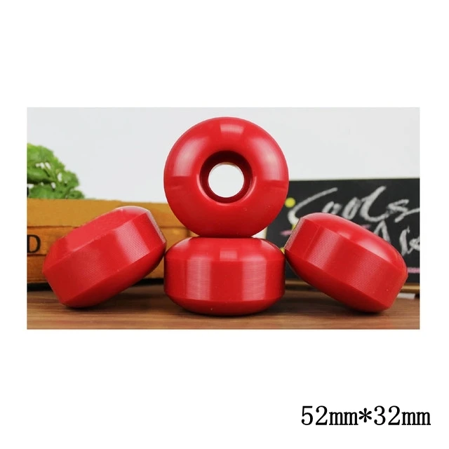 Red Лучшая 4 шт скейтборд колеса 95A двойные коромысло колеса 52 мм* 32 мм PU Понижающие скорости раздвижные колеса - Цвет: Red