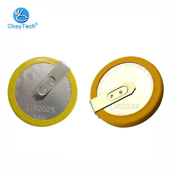 

OkeyTech Rechargeble LIR2032/LIR2025 Battery For BMW For Landrover Remote Car Key Shell Cover Case Fob Coin Button Cell 3.6V