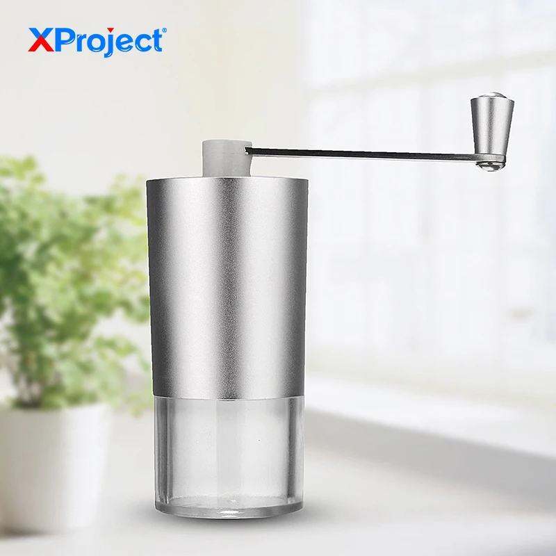 

XProject Portable Manual Coffee Bean Grinder Mill Kitchen Grinding Ceramic Conical Burr Grinder for French Press Coffee Maker