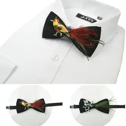 Модные галстук жениха корейский Корона Перо лук Галстуки Роскошные Одежда для свадьбы, дня рождения тамада подарки элегантный галстук