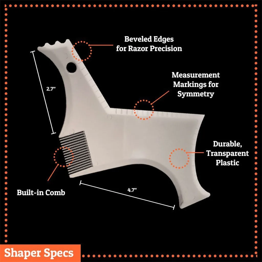 Новое поступление, мужской инструмент для коррекции бороды, Прозрачный шаблон, стильный гребень, шаблоны, гребень для бритья бороды, Прямая поставка, May8
