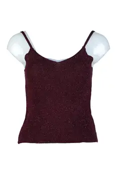 

Trendyol WOMEN-Burgundy Silvery Knitwear Bluz TWOAW20GO0018