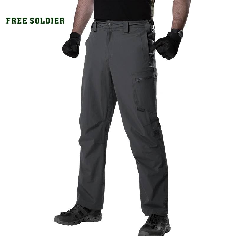 lightweight black cargo trousers
