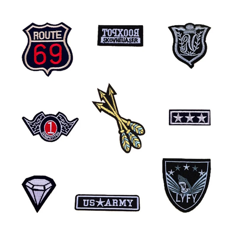 

New Cool Diamond Arrow Army Patches Iron On Or Sew Fabric Sticker For Clothes Badge Embroidered Appliques DIY