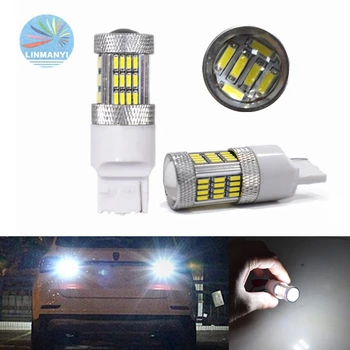 

2PCS Car Led W21W 7440 7443 4014 54SMD 54LED Highlight reversing lights taillights T20 Driving lights Turn signal light White12V