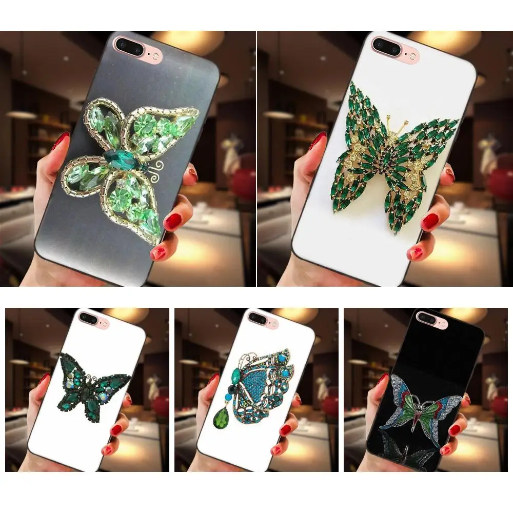 

Green Butterflies With Rhinestone For Huawei Honor 5A 6A 6C 7A 7C 7X 8A 8C 8X 9 10 P8 P9 P10 P20 P30 Mini Lite Plus