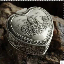 Модный металлический ювелирный кейс из цинкового сплава, органайзер в форме сердца, металлическая коробка для ювелирных изделий Z015