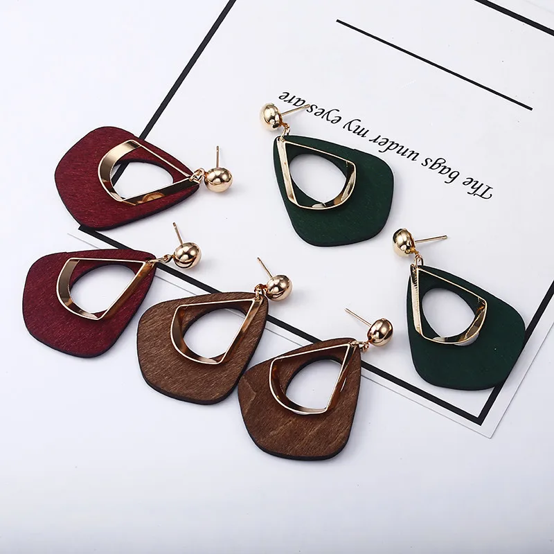 ES3222 Bohemia Earrings Statement Jewelry Exaggerated Ethnic Hollow Out Geometric Drop Earrings For Women Boho Style - Image 5