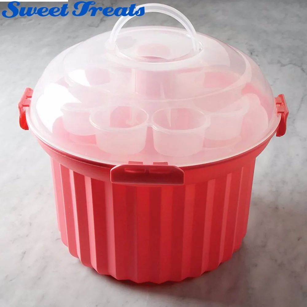 Переноска для кексов Sweettreats вмещает до 24 Штабелируемый контейнер хранения