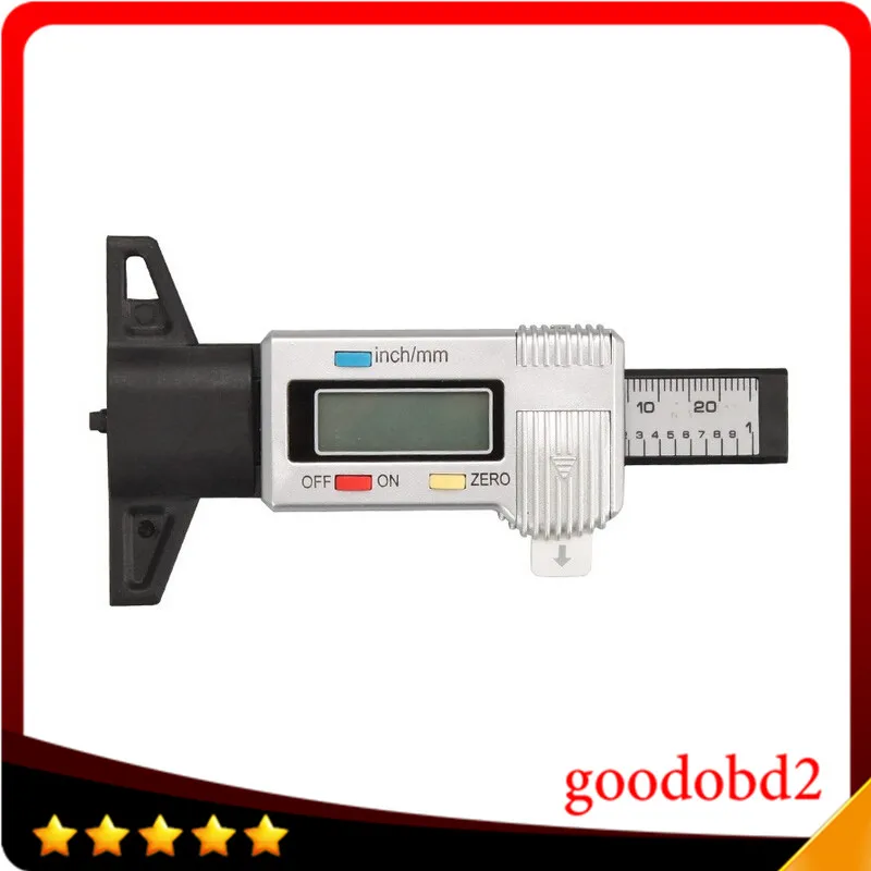 

Best Quality Digital Tyre Tread Depth Brake Pad Break Gauge Caliper 0~25mm