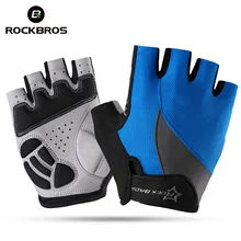 RockBros los ciclismo antideslizante transpirable bicicleta guantes de las mujeres de los hombres de verano bicicleta shorts guantes Gel de ciclo de medio dedo guantes de