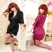 2016 Nightgowns Sleepshirts Silk Plus Size home gecelik female Women Sleepwear Dressing Night Gown nightdress