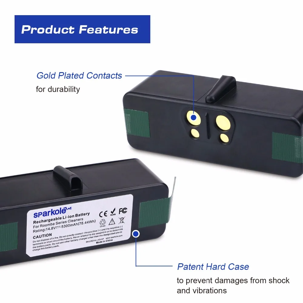 Goede Sparkole 5300 Mah 14.8V Li Ion Batterij Voor Irobot Roomba 500 600 700 800 900 Serie 550 560 580 620 630 650 770 780 870 880 980