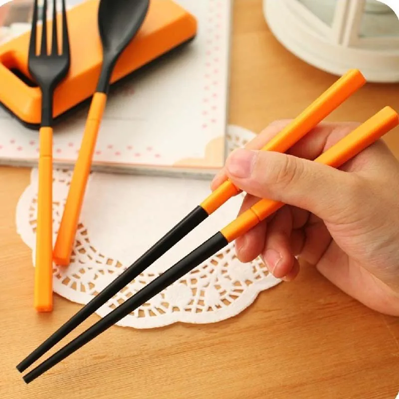 

Creative Folding Travel Dinnerware Set Fork Tableware Cutlery Set Bento Lunch Accessories XH8Z JY18