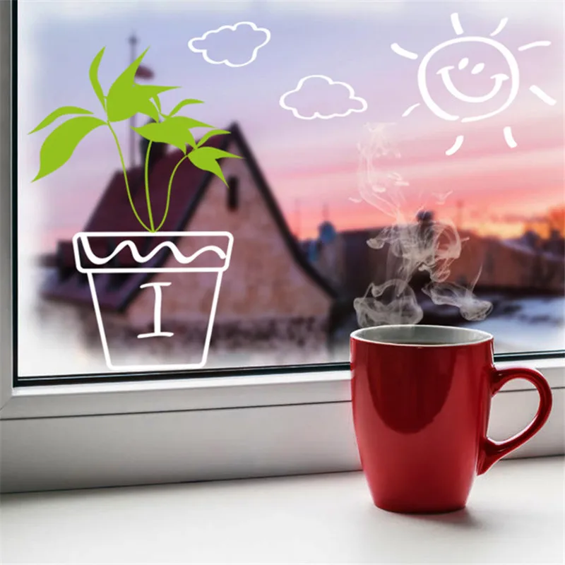 ZGTGLAD горшок растение настенный наклейки цветок птица DIY обои переводки искусство