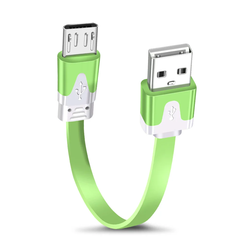 Micro USB кабель 5V2. 4A Быстрая зарядка мобильного телефона кабель зарядного устройства микро-usb для Samsung Galaxy S8 S9 Xiaomi huawei Android Tablet - Цвет: Green Cable