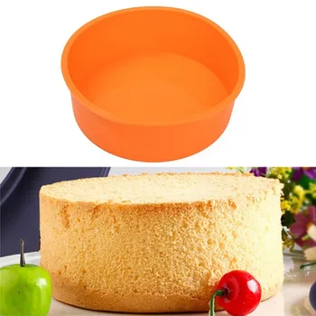 

3D Silicone for Soap Cupcake 7" Cake Mold Round Shape Cake Pan Bread Chocolate Making Mold Bakeware DIY Baking Tools [4]