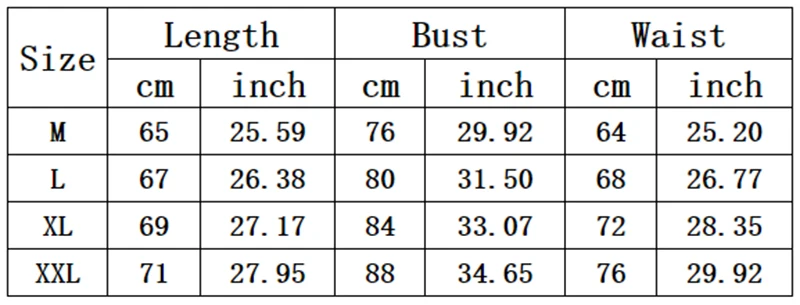 swm0126 SIZE TABLE