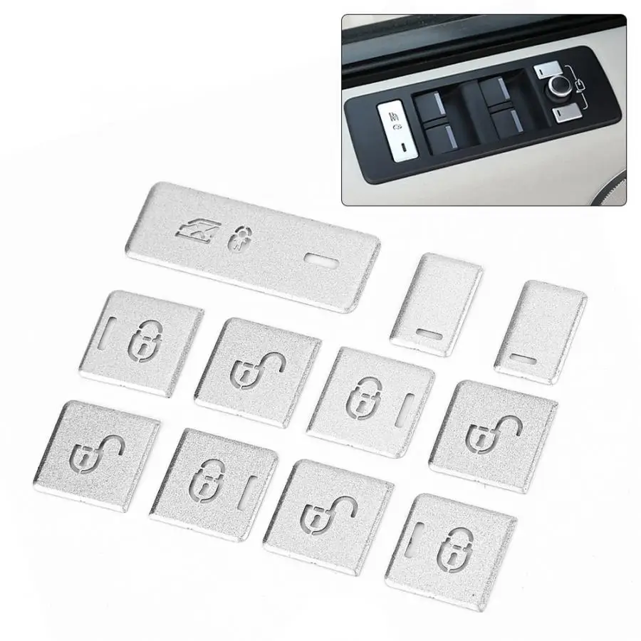 

11pcs Car Door Window Control Button Decoration Stickers Fit for Land Rover Range Rover Sport 2014-2017 araba aksesuar