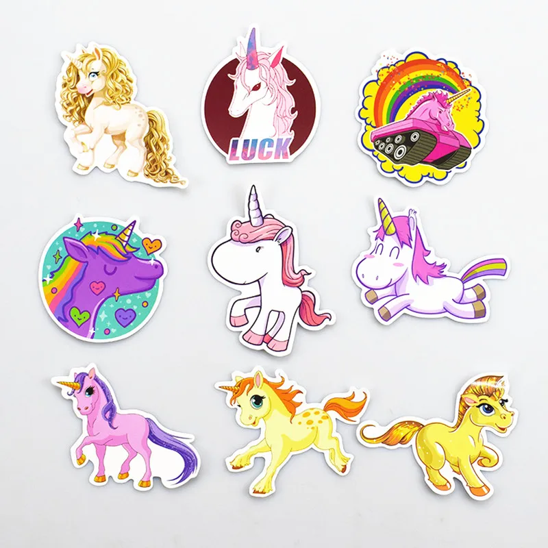 30 шт. наклейки Unicornio Единорог украшения на день рождения Детские DIY блокнот Чемодан детский душ подарок DIY украшения принадлежности