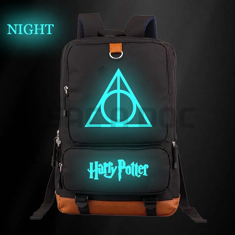 Mochila هاري بوتر حقيبة المدرسة أكياس قماش الظهر هوجورتس الأقداس المهلكة محمول Bookbags للمراهقات السفر حقيبة Mochila هاري بوتر حقيبة المدرسة أكياس قماش الظهر هوجورتس الأقداس المهلكة محمول Bookbags للمراهقات السفر حقيبة