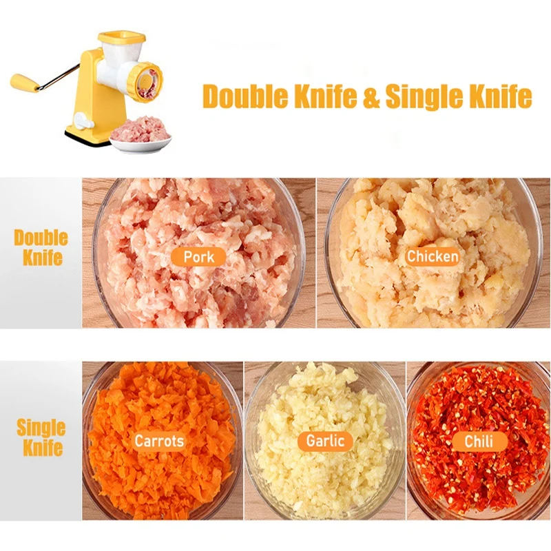 Household Portable Manual Meat Grinder Chopper Stainless Steel Kitchen Tools Food Processor Mincing Grinder Machine Household Portable Manual Meat Grinder Chopper Stainless Steel Kitchen Tools Food Processor Mincing Grinder Machine