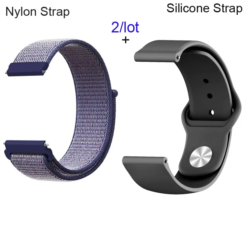 22 мм браслет ремешок для Xiaomi Huami Amazfit GTR 47 мм Pace Stratos 2 Pulsera Correa для samsung gear S3 Galaxy 46 мм ремешок для часов - Цвет: mix Blue-Black