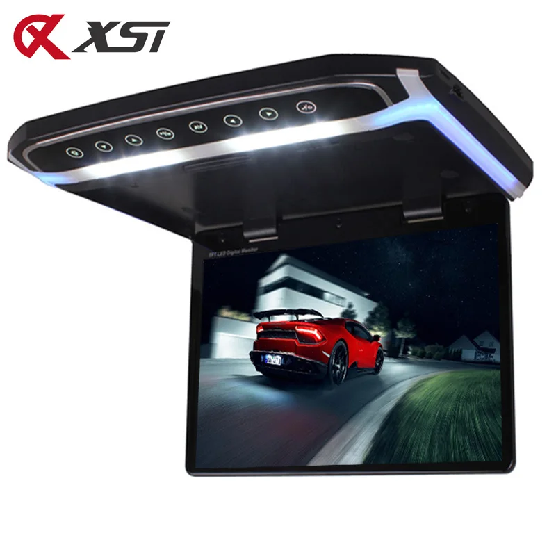 

XST 17.3 Inch Car Roof Mount Monitor Flip Down TFT LCD Player With HD 1080P Video USB FM HDMI SD Touch Button Ceiling MP5 Player