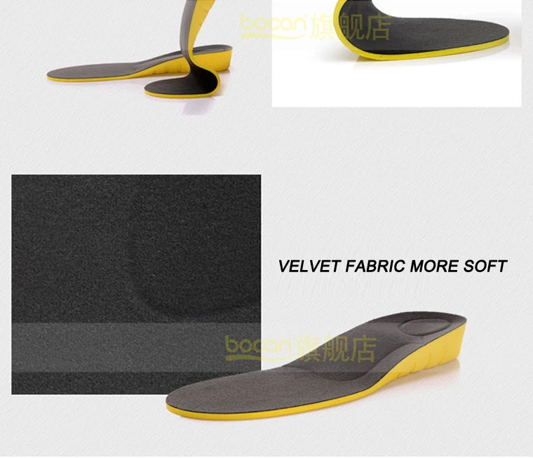 Height increase insoles for men/women 2/3/5 cm up invisiable arch support orthopedic insoles shock absorption blue/black color