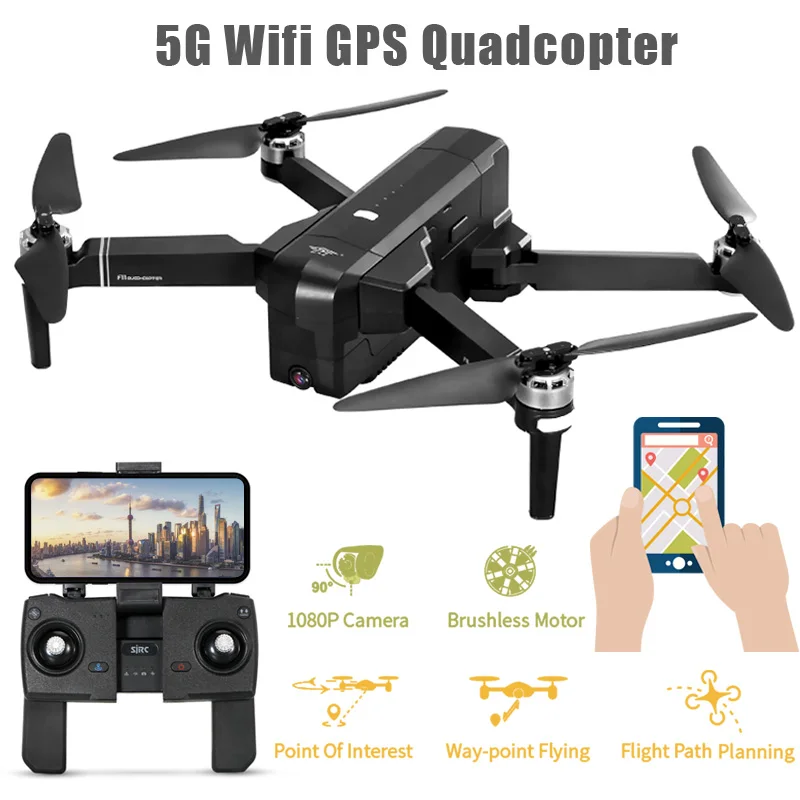  INKPOT F11 GPS Drone with Wifi FPV 1080P Camera Widel-Angle Brushless Quadcopter 25 minutes Flight 