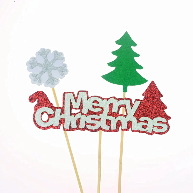 Топпер для торта флаги с надписью &quotMerry Christmas&quot &quotСнежинка&quot &quotдетский день