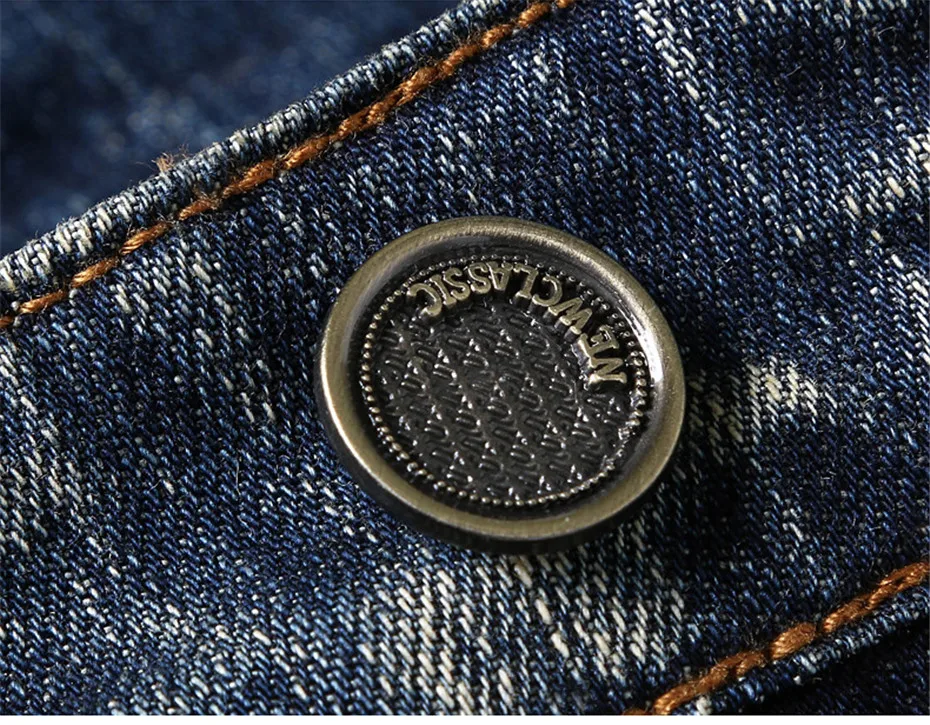 ABOORUN 2018 модные мужские джинсы с вышивкой Винтаж рваные прямые fit джинсовые штаны для мужчин YC1187