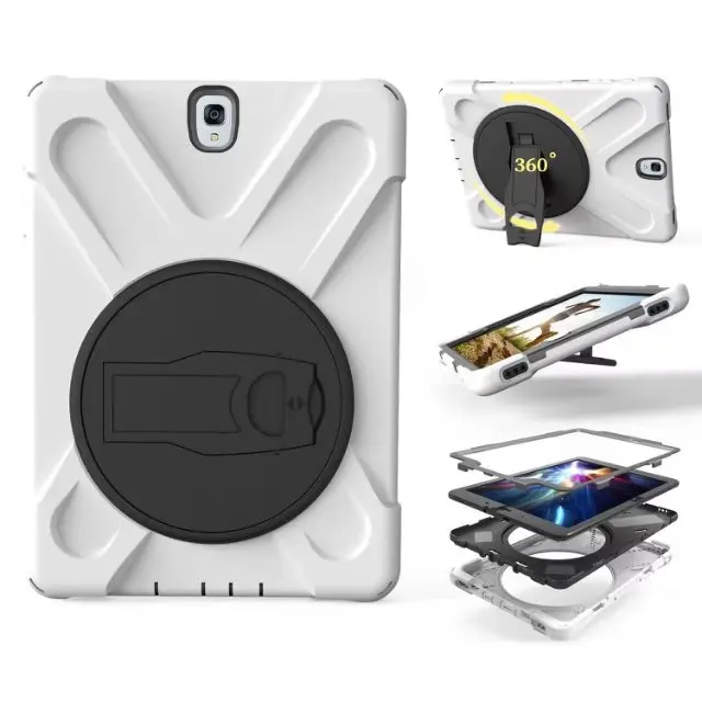 For Galaxy Tab S3 2017 Case, Shockproof Impact Resistant Heavy Duty Armor Cover for Samsung Galaxy Tab S3 9.7 inch T820 T825
