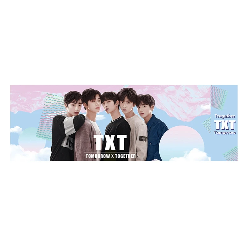 

1 Piece K-pop TXT TOMORROW X TOGETHER Concert Support Hand Banner Fabric Hang Up Poster For Fans Collection Gift