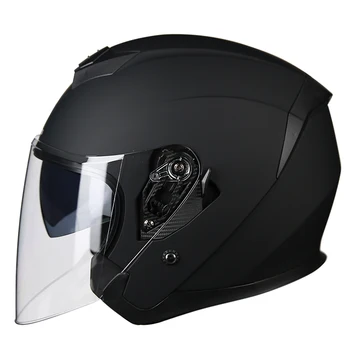 

motorcycle helmet jet open face helmet Captain star cascos para moto vintage pilot cafe racer double lens helm summer