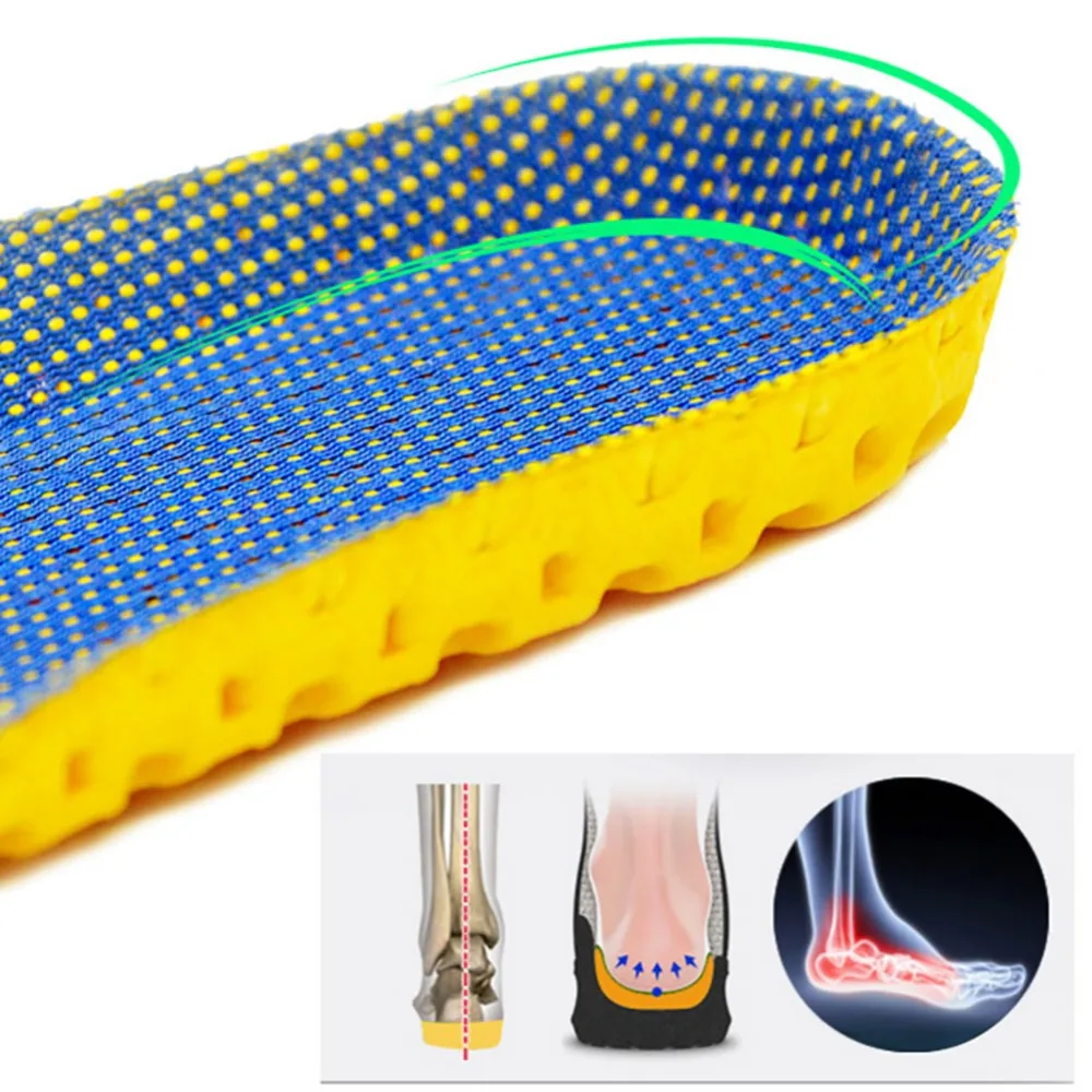 Hot sale sports Light Weight Breathable orthopedic insoles Running Cushion Insoles for Shoes Pad Solid plantillas para los pies