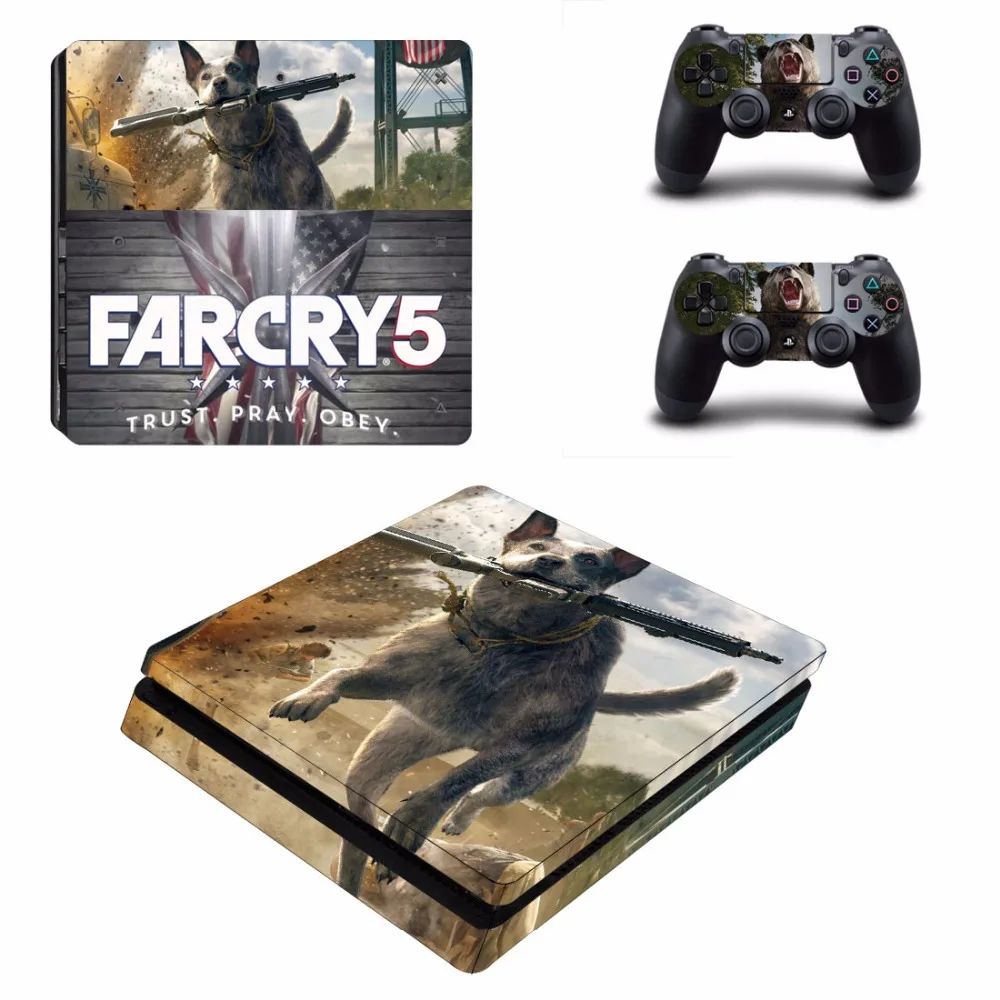 Наклейки Game Far Cry 5 Farcry PS4 Slim Skin наклейки для консоли Sony PlayStation 4 и 2 контроллеров Skins