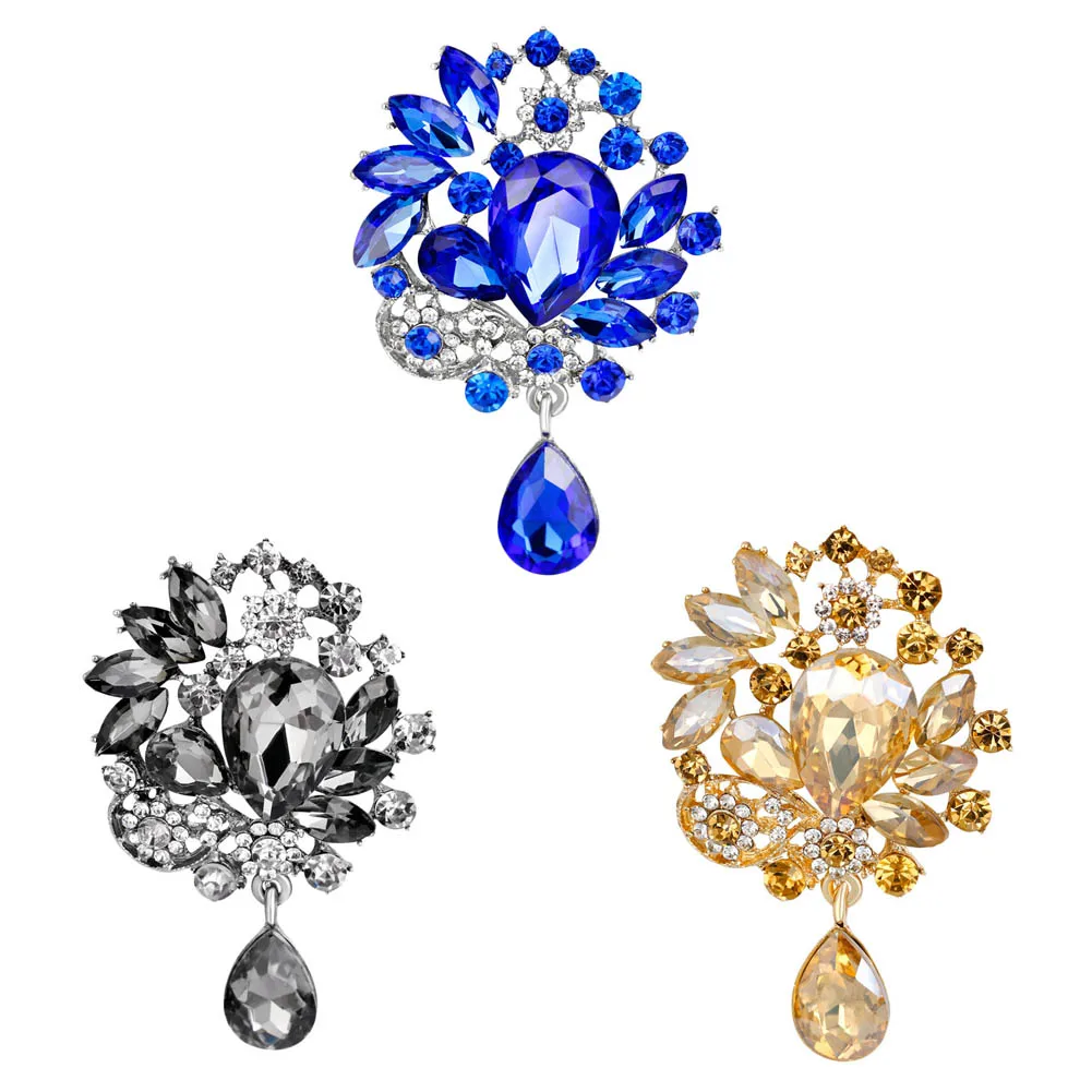 Hot Sale Vintage Brooches Elegant Design Six Color Big Size Brooch