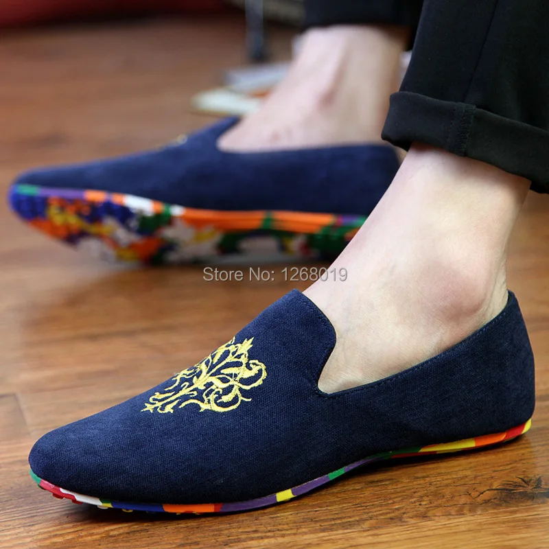 printed loafer shoes