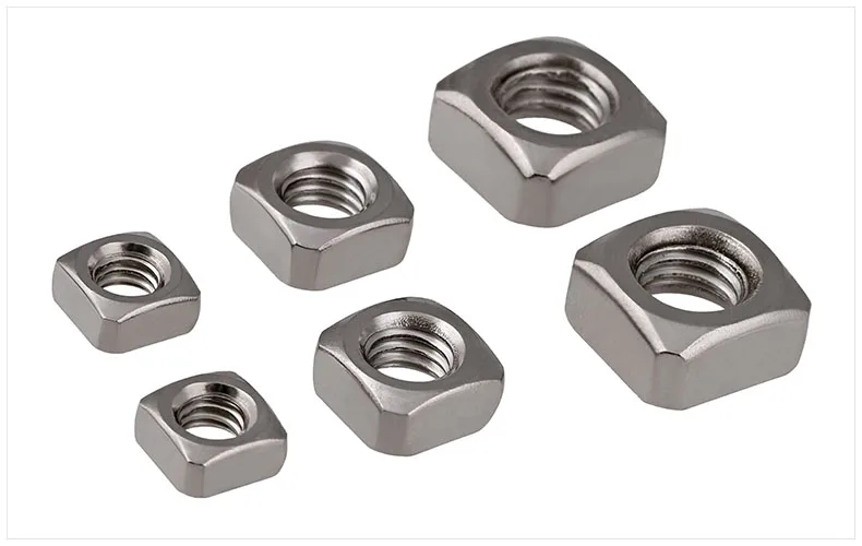 GB39 201/304/316 stainless steel square nut M3 M4 M5 M6 M8 M10 nut for
