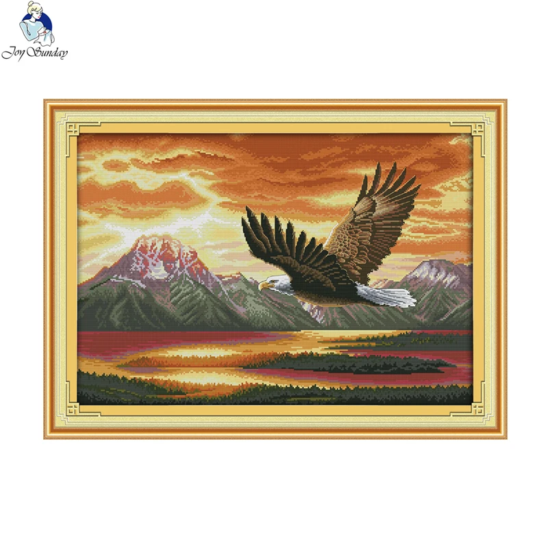 

The Flying Eagle Paintings Aida Canvas 11CT 14CT Embroidery Needlework Cross stitch kits DIY Handmade Crafts Factory Wholesale